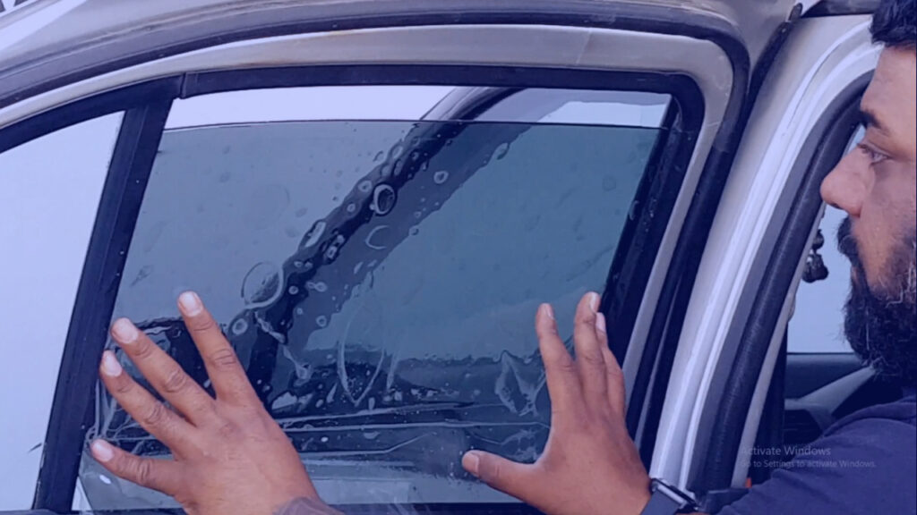 installing back door tint