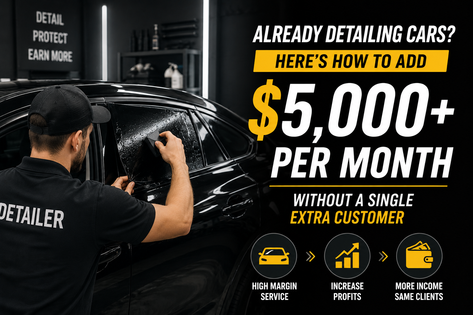 Already Detailing Cars? Here’s How to Add $5,000+ Per Month Without a Single Extra Customer