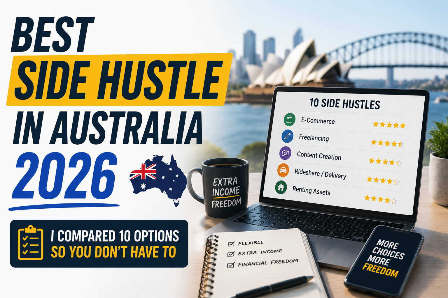 Best Side Hustle in Australia 2026 —I Compared 10 Options So You Don’t Have To