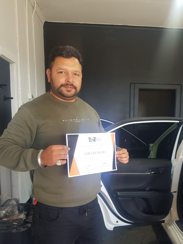 Chetan Nigha — Window Tint Skool certificate